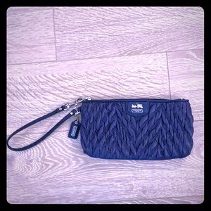 Coach wristlet- Navy